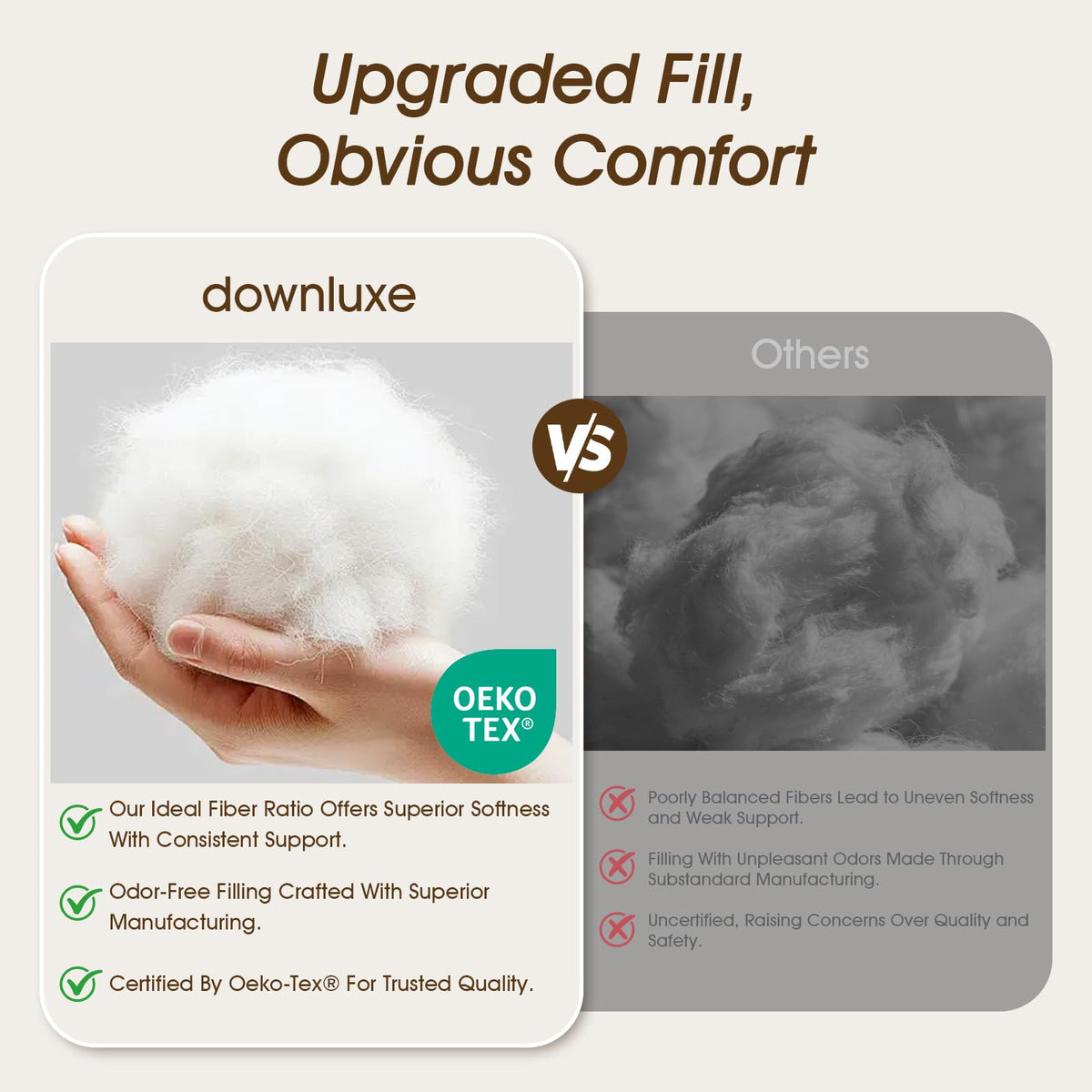 Down Alternative King Size Pillows Set of 2 D817841