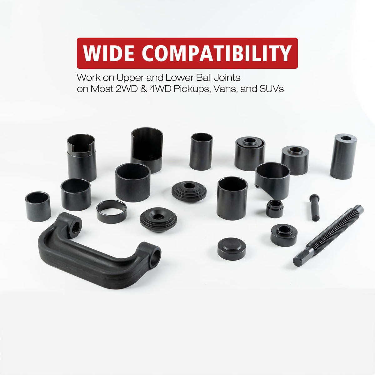 21-Piece Ball Joint Press Kit with C-Frame D51485