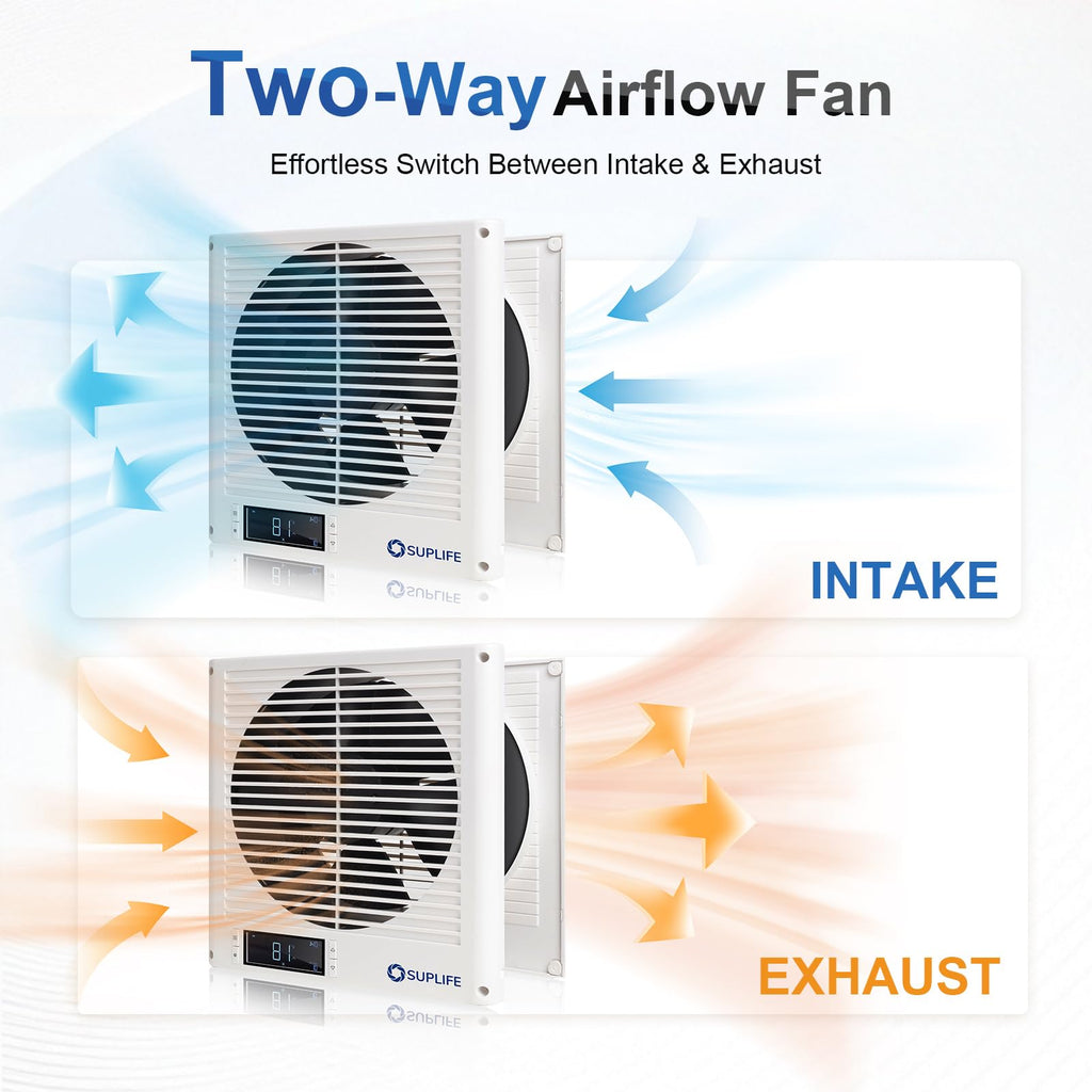 8" Reversible Through Wall Fan with Remote B43787