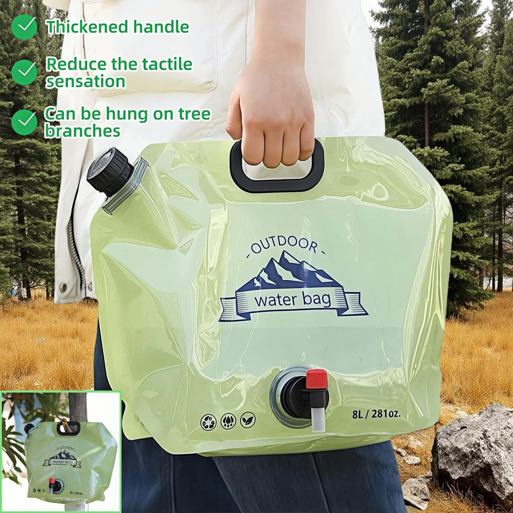 8L Collapsible BPA-Free Water Jug with Adjustable Faucet H10058