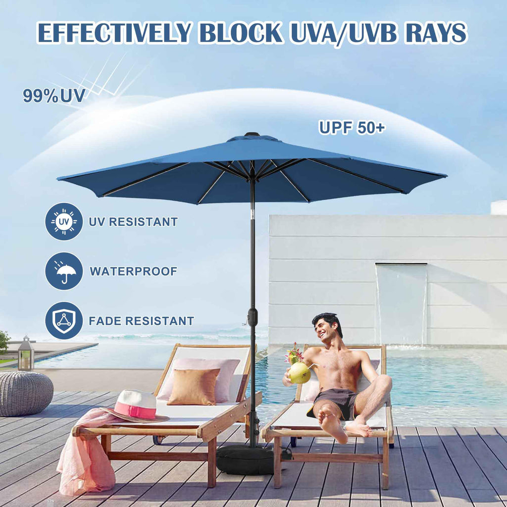9 FT Patio Umbrella with Base M32111