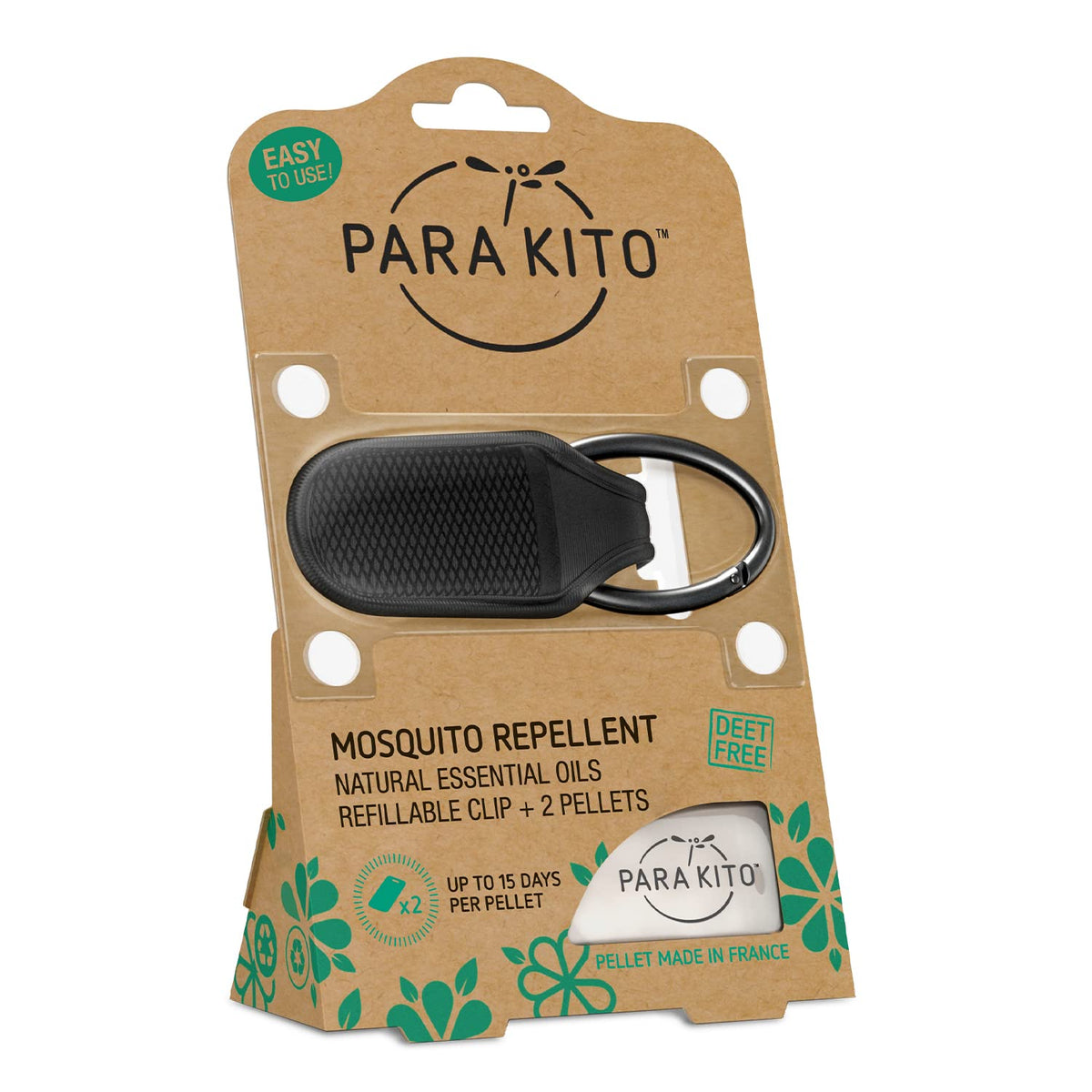 Mosquito Insect & Bug Repellent Clip with Natural Essential Oils Black X96614