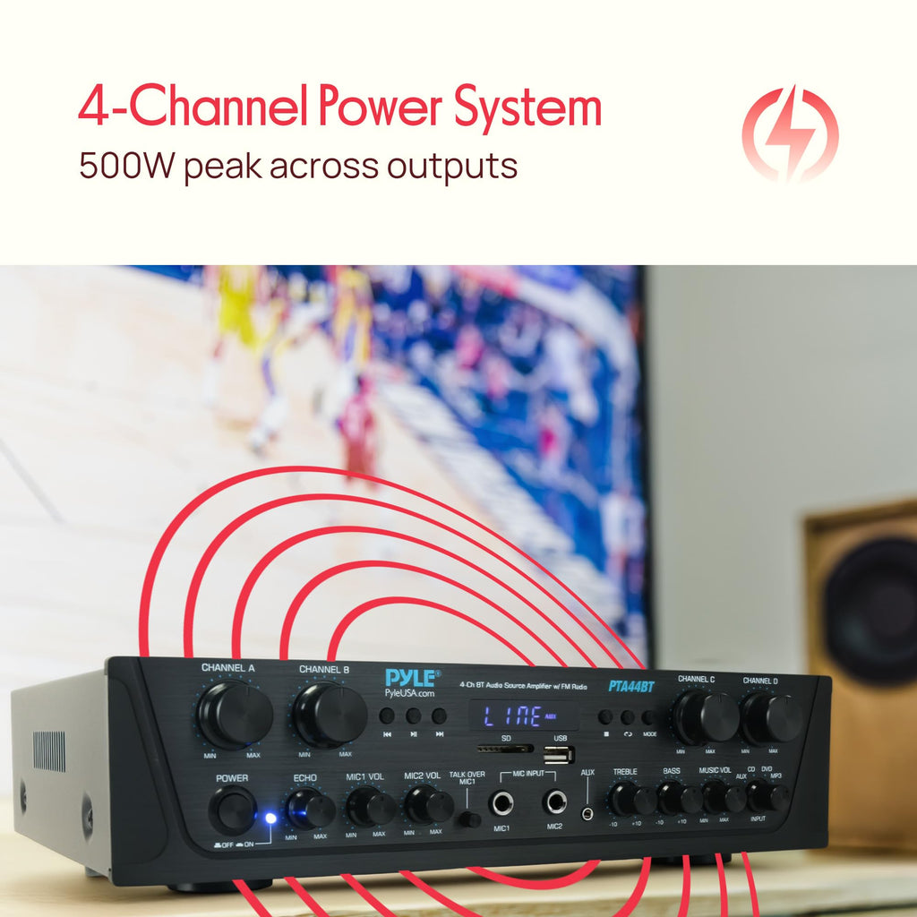 4-Channel Audio Amplifier with Bluetooth M2324