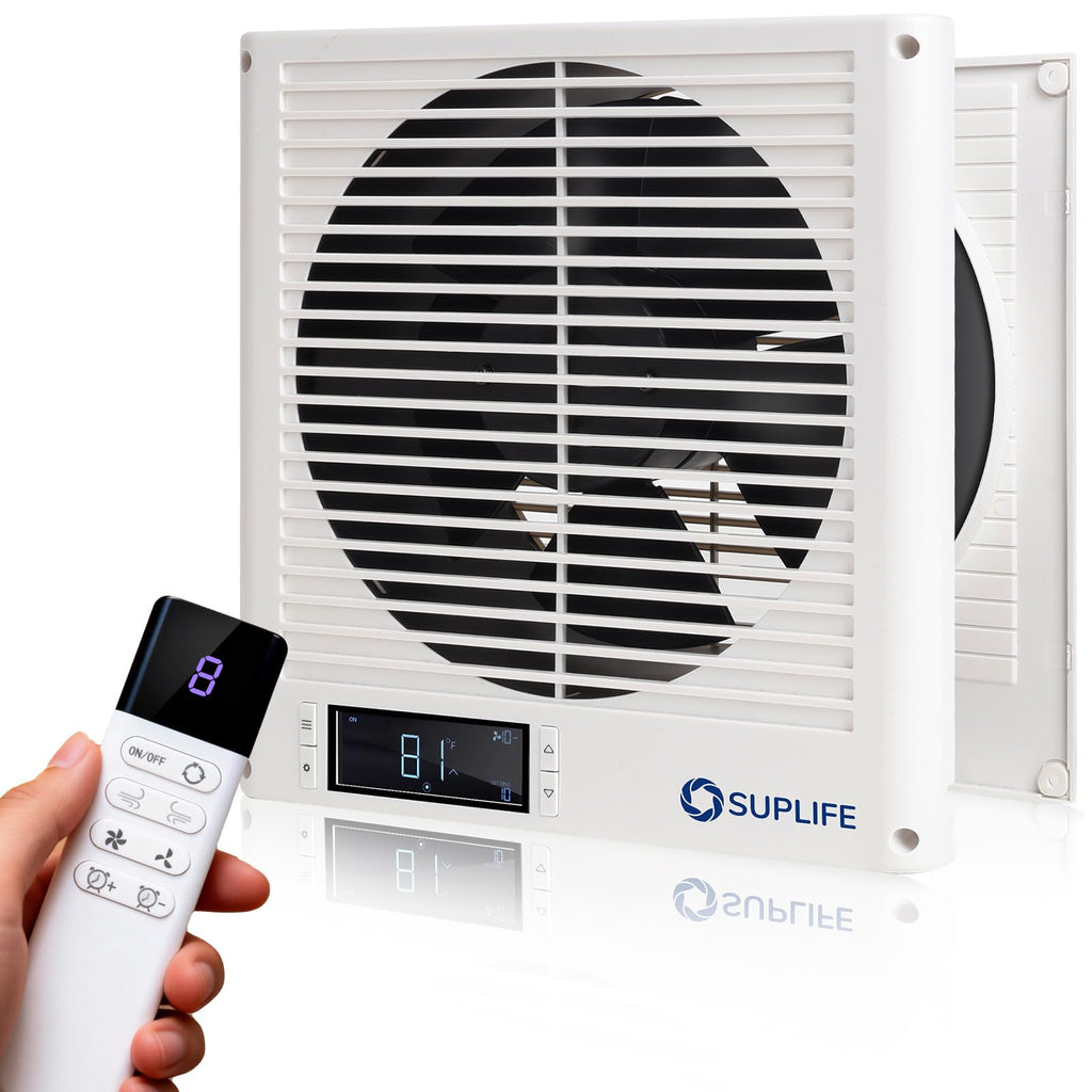 8" Reversible Through Wall Fan with Remote B43787