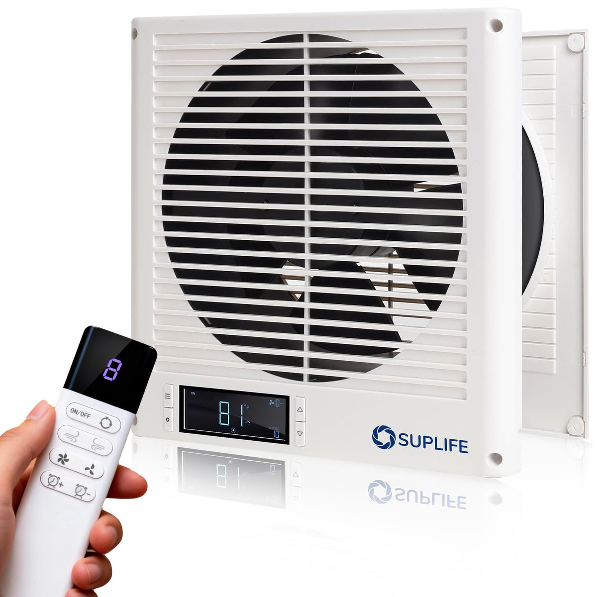 8" Reversible Through Wall Fan with Remote B43787