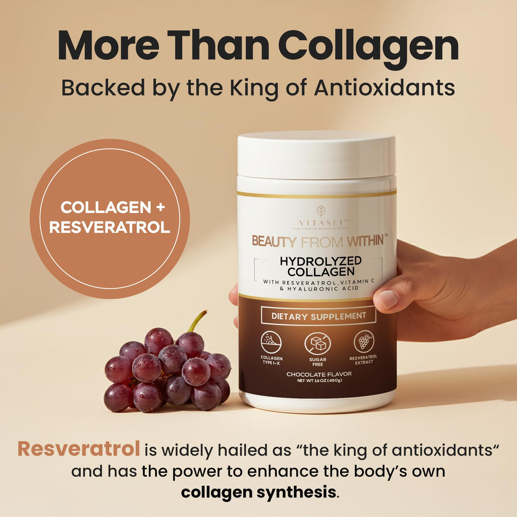 Hydrolyzed Collagen Peptide Powder Drink Chocolate Flavored 16oz L937807
