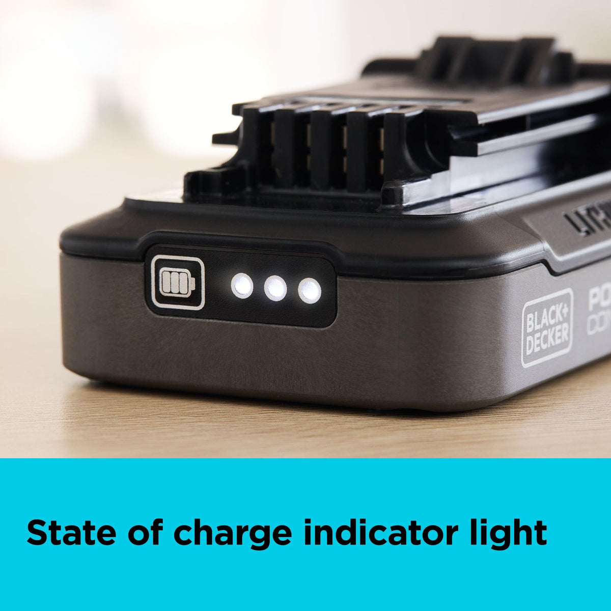 20V MAX 2.0 Ah Battery with State of Charge Indicator N200