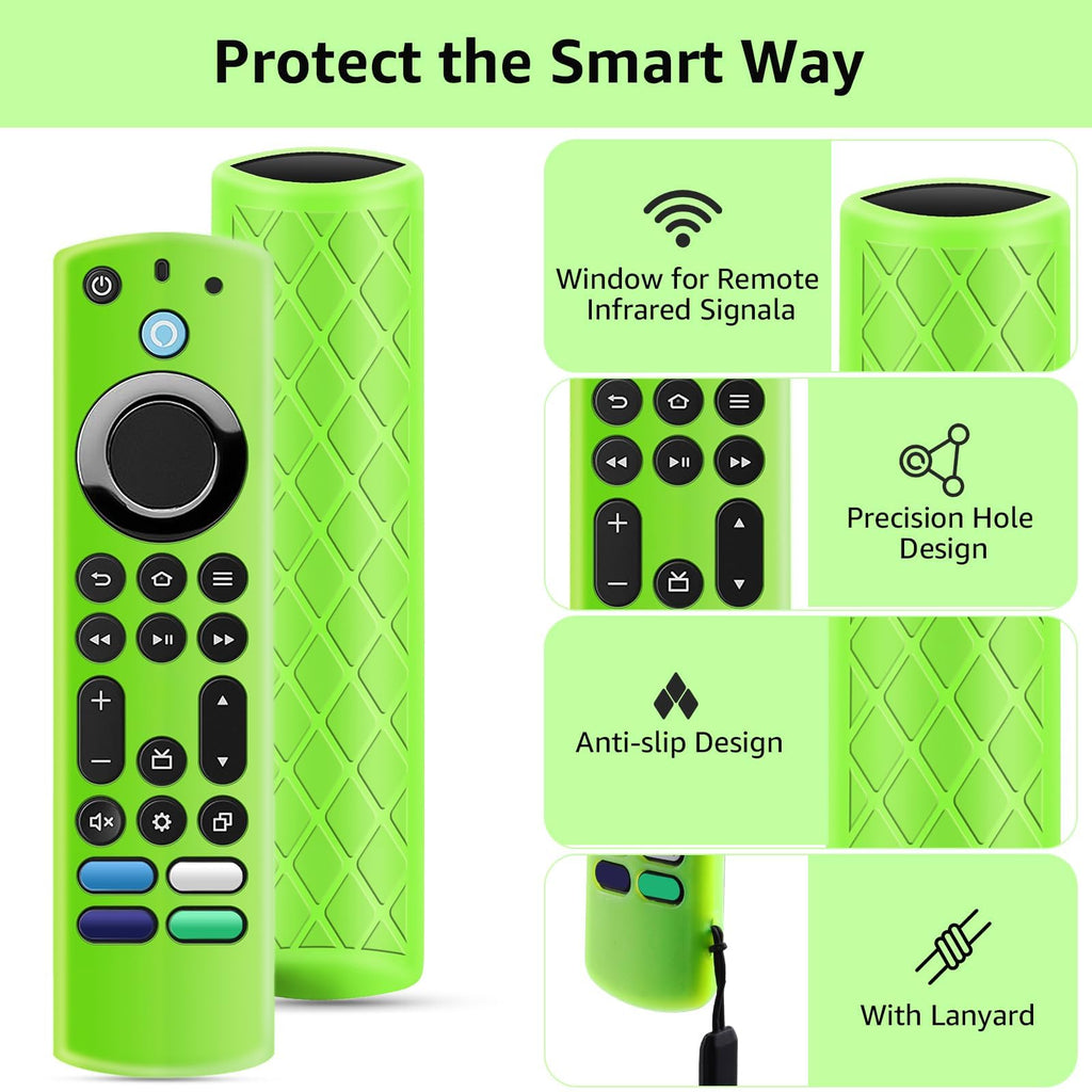 Silicone Remote Cover Glow in The Dark with Lanyard U37485