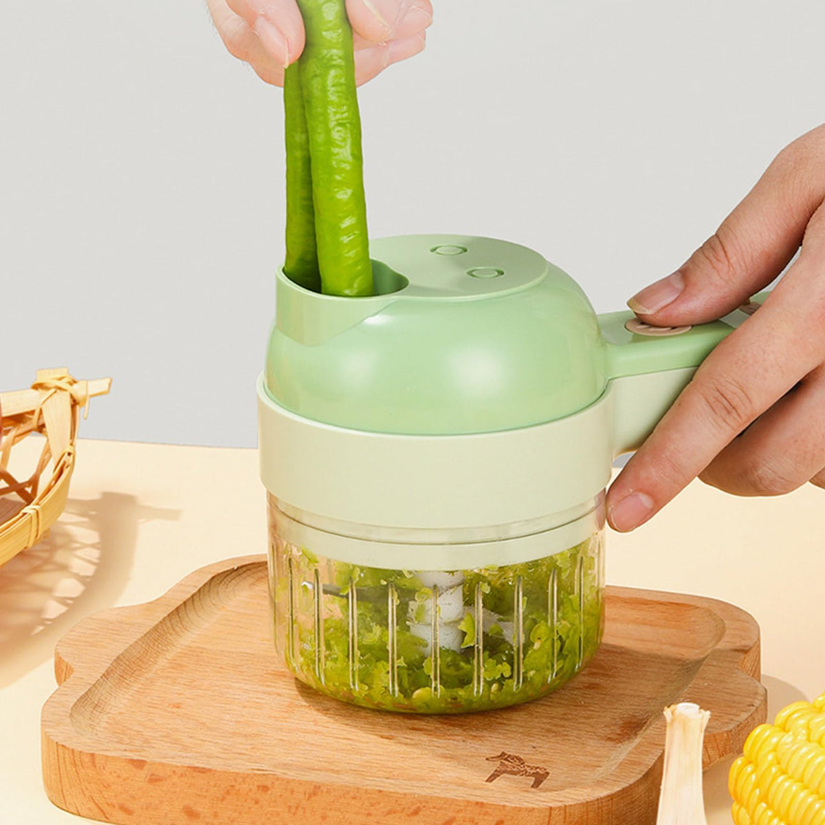4 in 1 Handheld Electric Vegetable Cutter Set X202