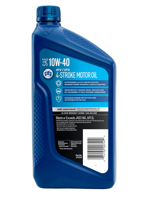 10W-40 4-Stroke Motor Oil 1 Quart N2106