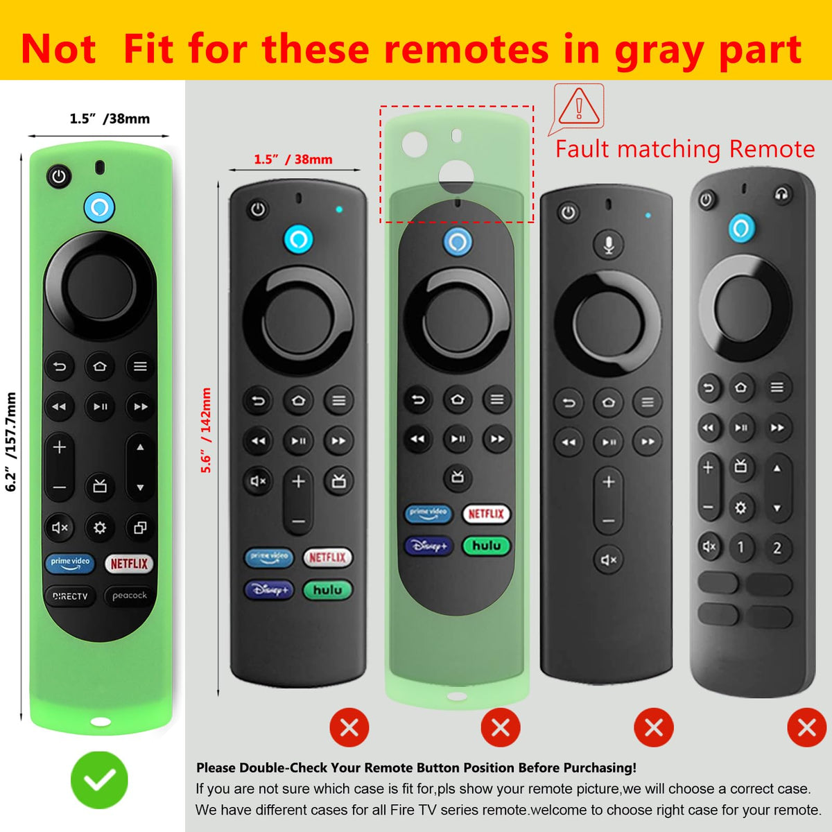 Silicone Remote Case 2pcs Nightglow Green and Blue S24675