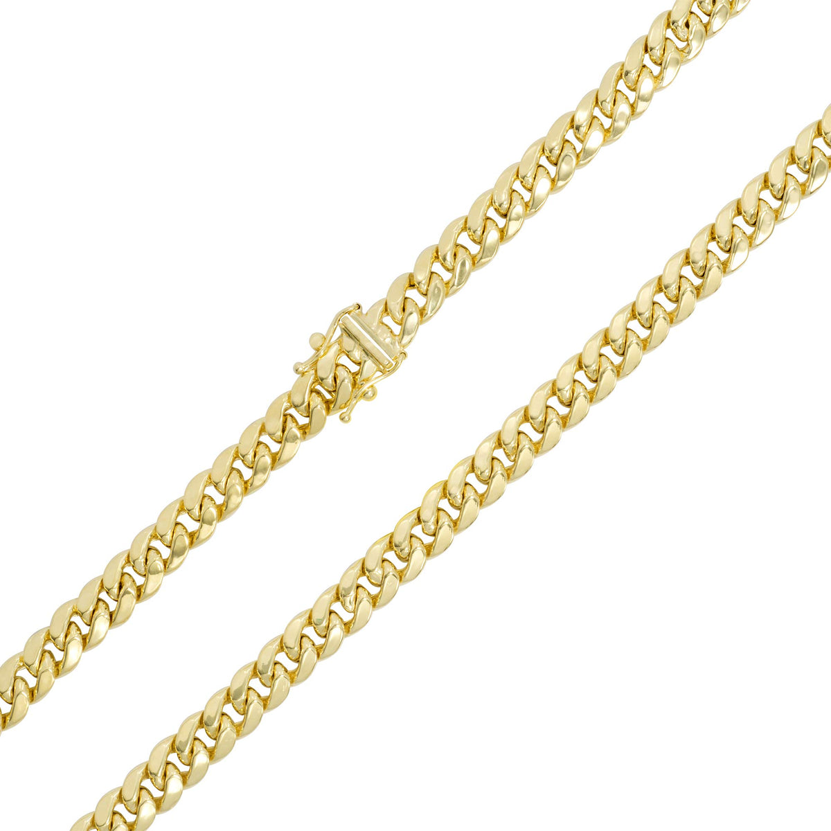 10k Yellow Gold Cuban Link Chain Necklace W263310