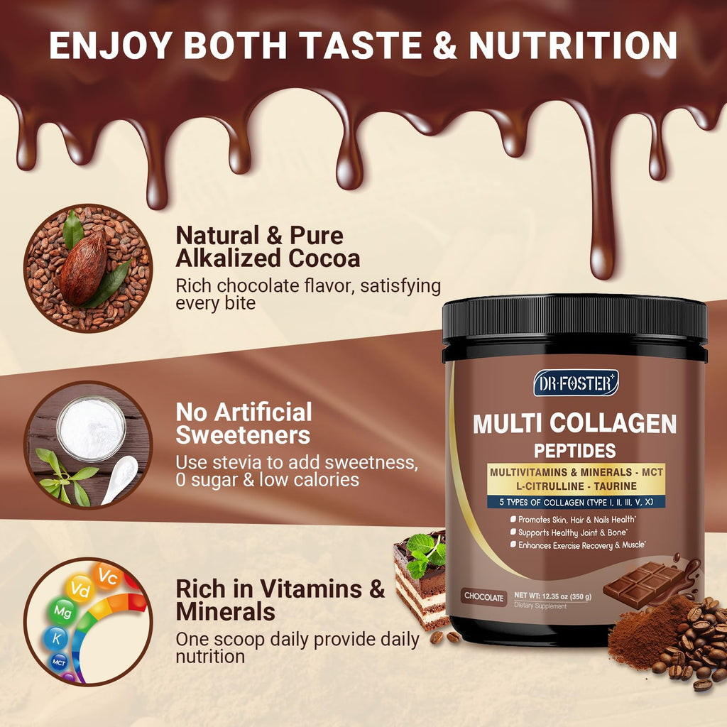 Multi Collagen Peptides Powder Chocolate 35 Servings I5991