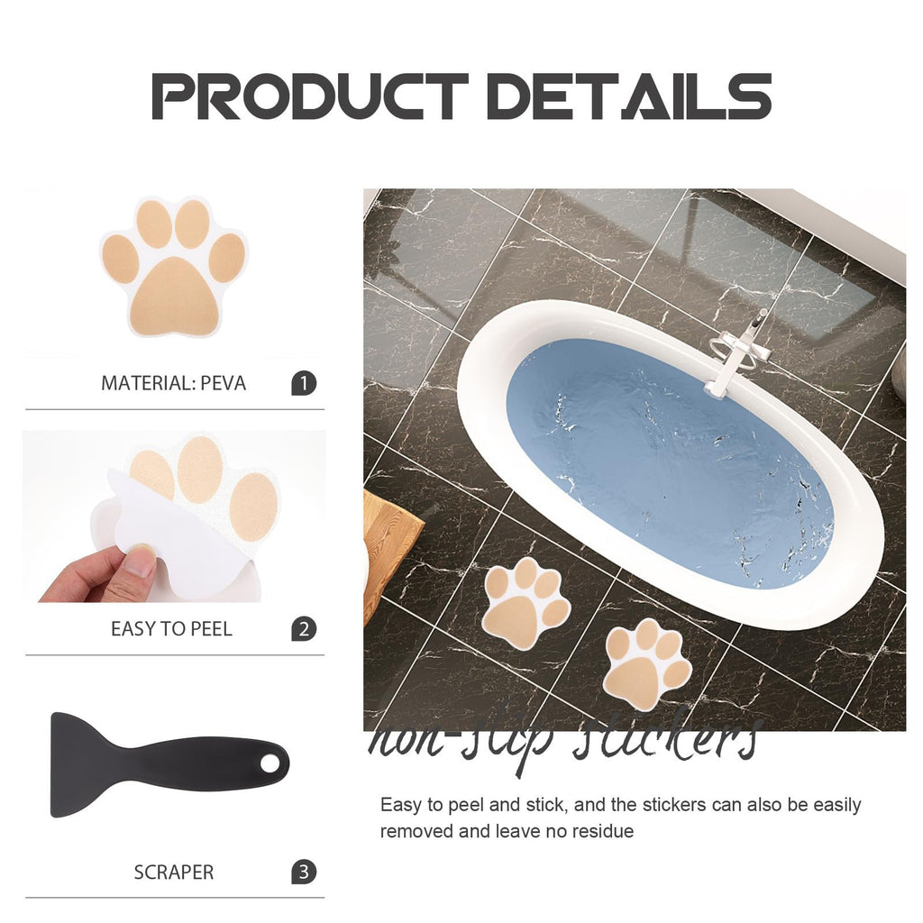 Dog Paw Bathtub Stickers PEVA Anti Slip Decal O98873