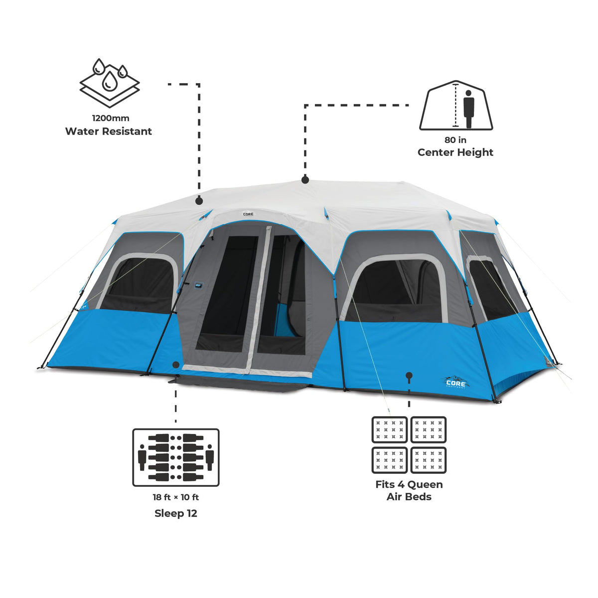 Instant Cabin Tents with LED Lights U928556