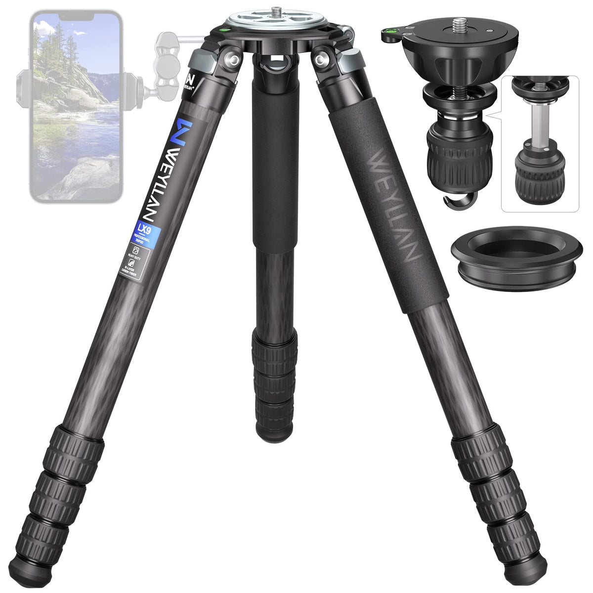 Carbon Fiber Tripod with 75mm Bowl and Adapter K61102