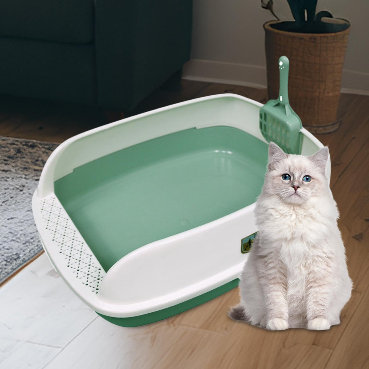 Green Sifting Cat Litter Box X937