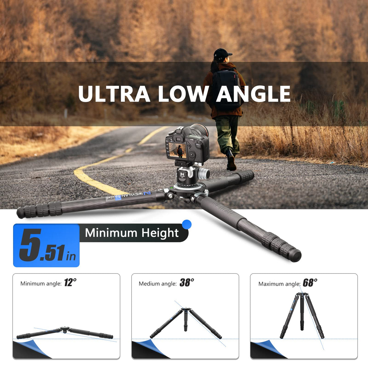 Carbon Fiber Tripod with 75mm Bowl and Adapter K61102