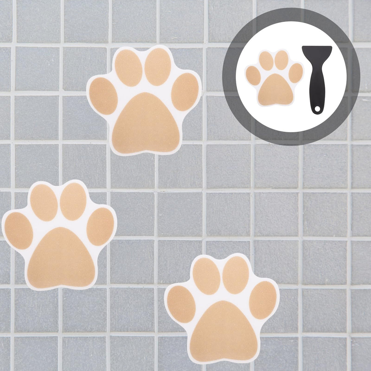 Dog Paw Bathtub Stickers PEVA Anti Slip Decal O98873
