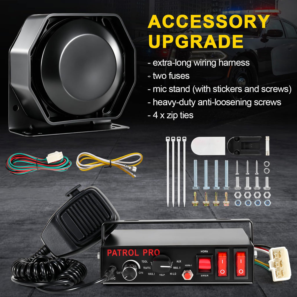 Police Siren PA System with Handheld Mic C752102