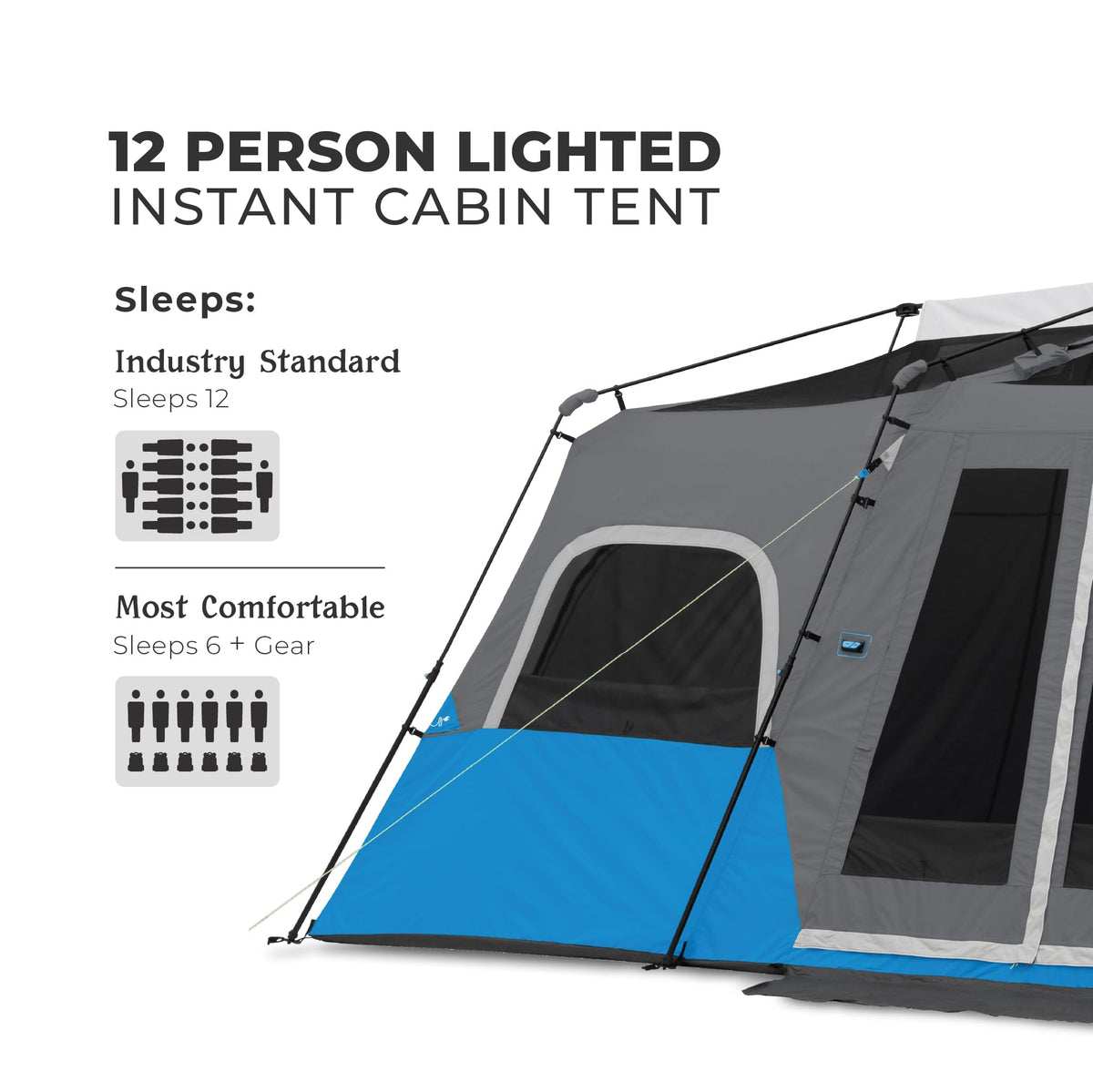 Instant Cabin Tents with LED Lights U928556