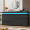 Black 9 Drawer Dresser with Power Outlet D8439