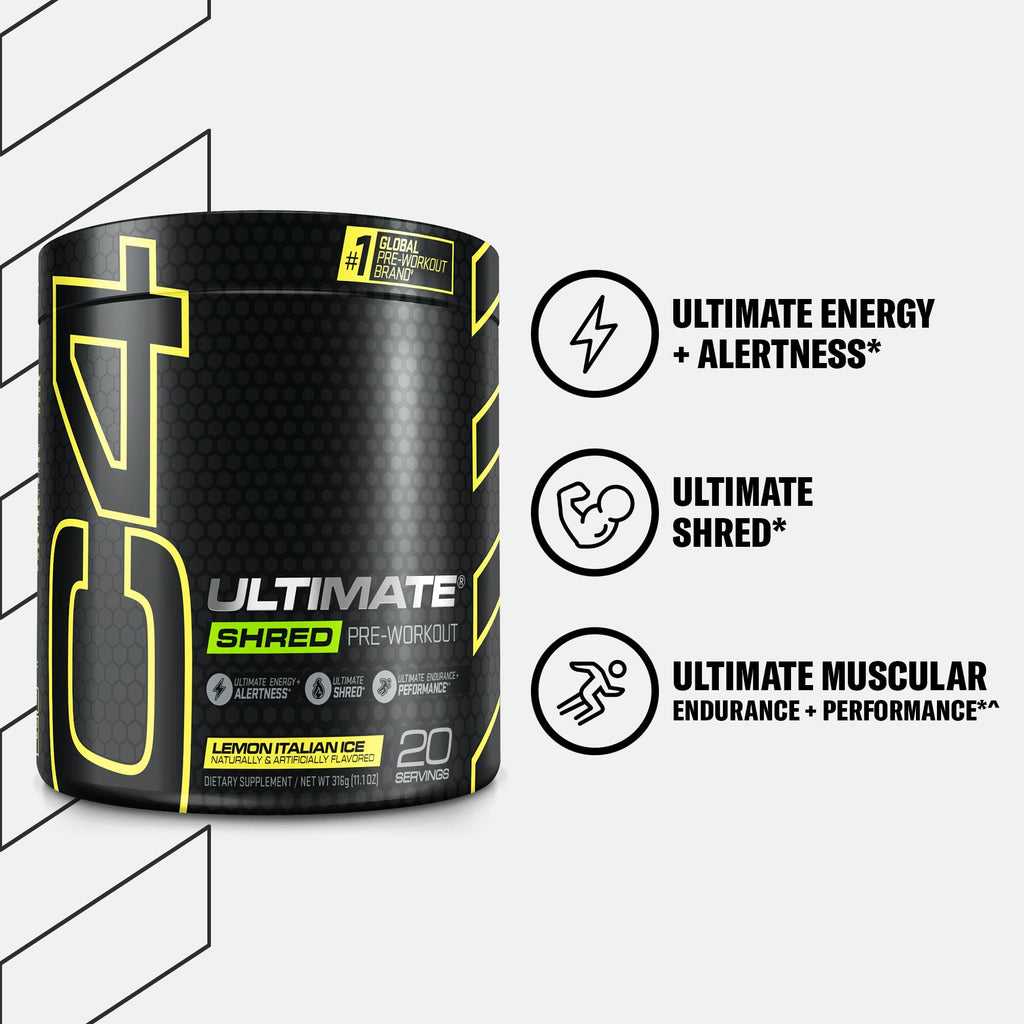 Pre Workout Powder Fat Burner Supplement With Ginger Root Extract 20 Servings K8062