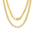 10k Yellow Gold Cuban Link Chain Necklace W263310