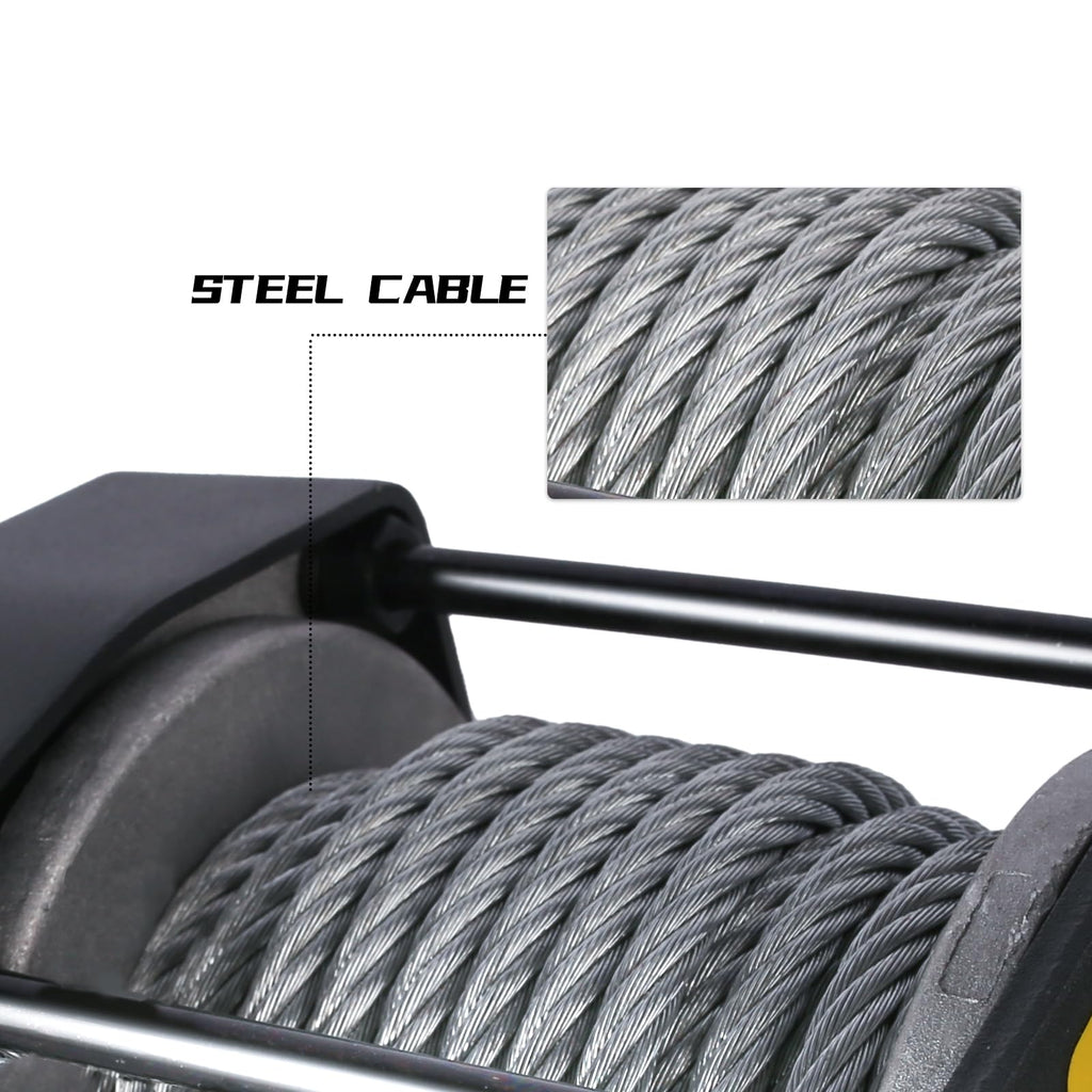 3000 lb 12V DC Electric Winch with Wireless Remote and Corded Control G31927