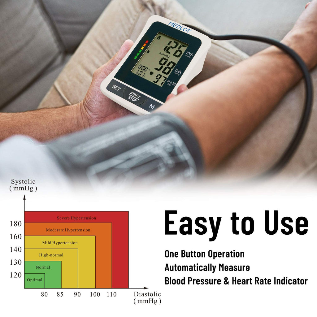 Automatic Upper Arm Blood Pressure Monitor with Large Cuff J838