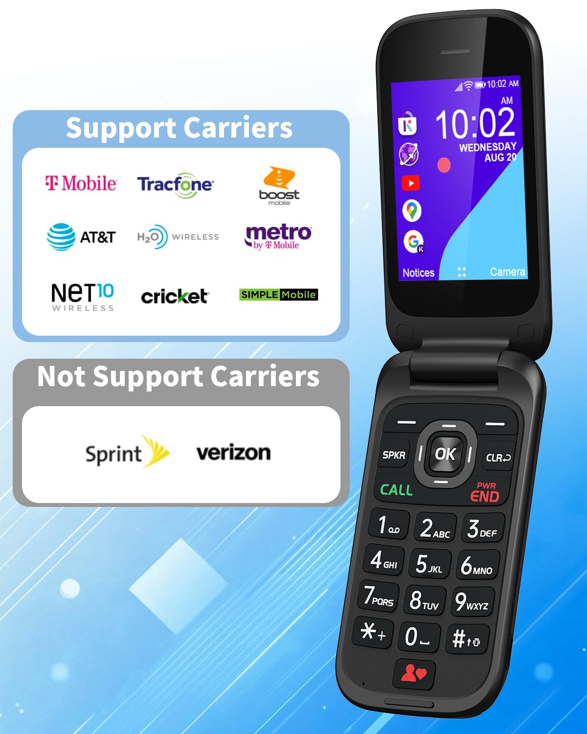 Unlocked 4G Flip Phone with Dual Screen S596066