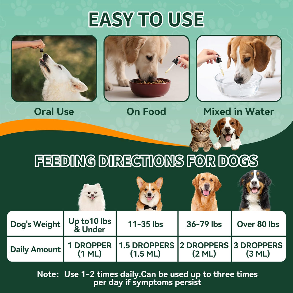 Flea and Tick Drops Supplement with Multivitamins & Omega-3 60ml W971743