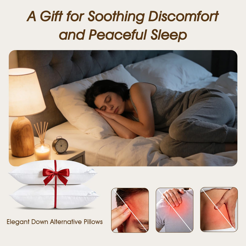 Down Alternative King Size Pillows Set of 2 D817841