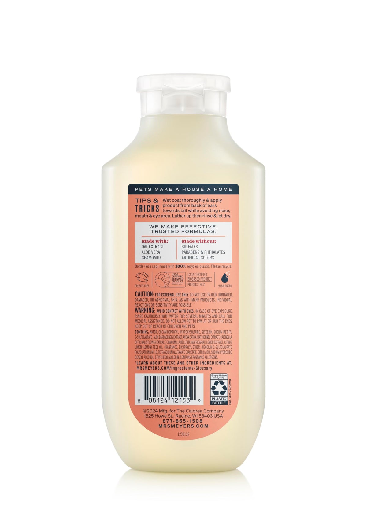 Dog Shampoo White Peach Scent 14oz C94788