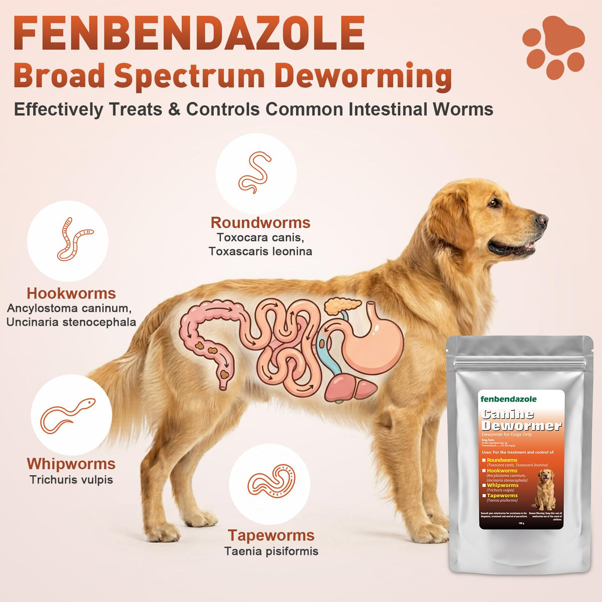 Dog Dewormer 100g O9276