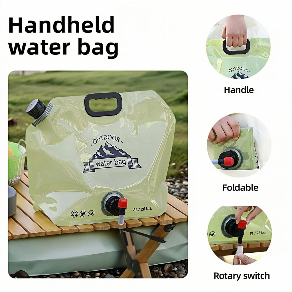 8L Collapsible BPA-Free Water Jug with Adjustable Faucet H10058