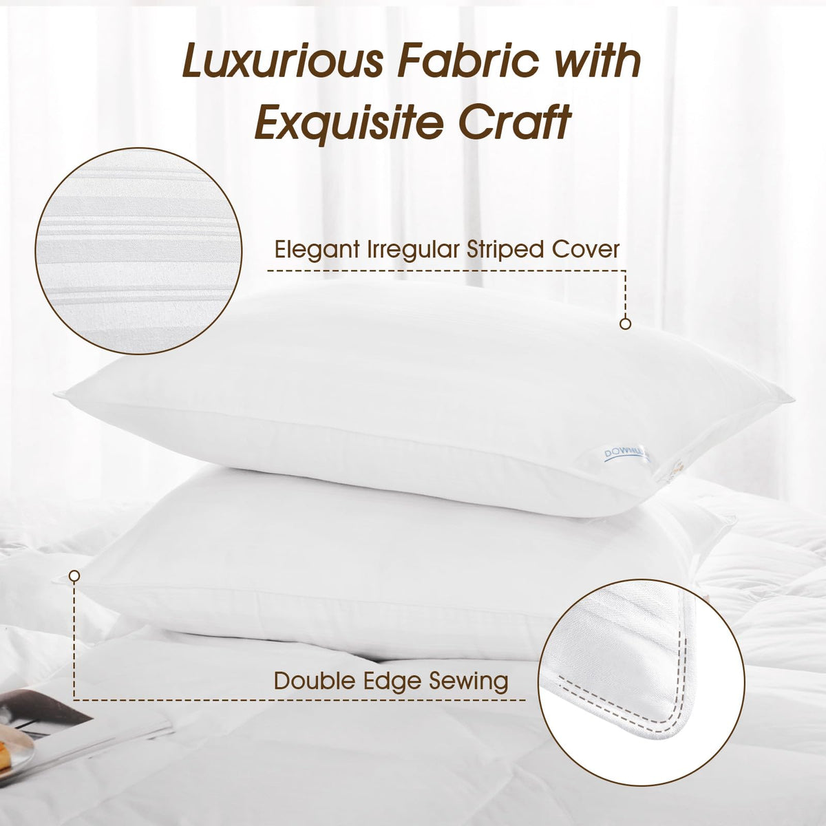 Down Alternative King Size Pillows Set of 2 D817841
