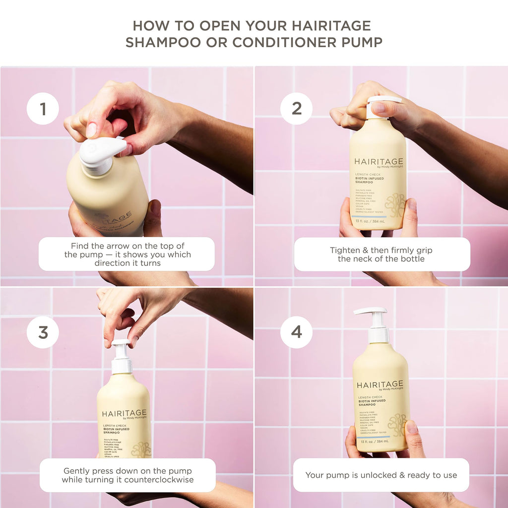Biotin Castor Oil Shampoo & Conditioner, Eye Stick + Shea Butter Lip Balm P14526