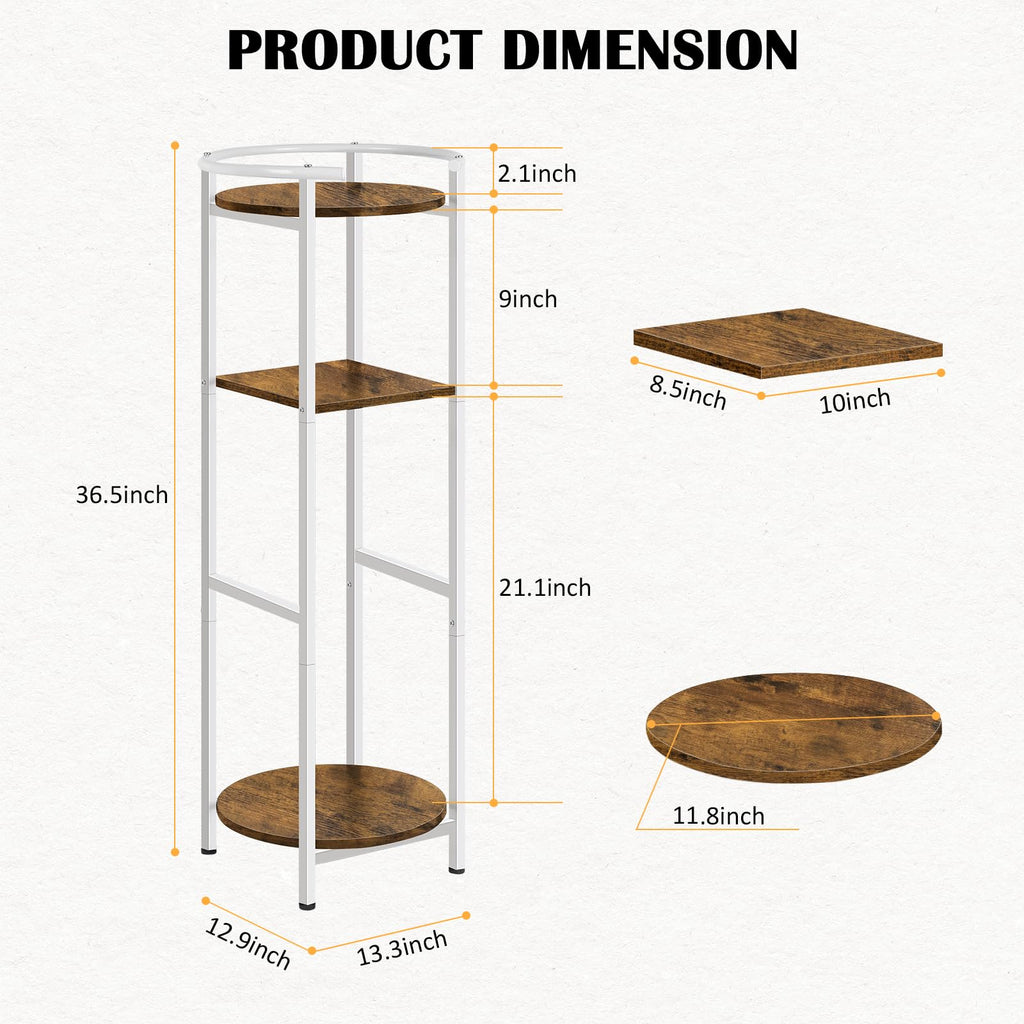 3 Tier Freestanding Water Dispenser Stand with Ceramic Crocks, White Z736