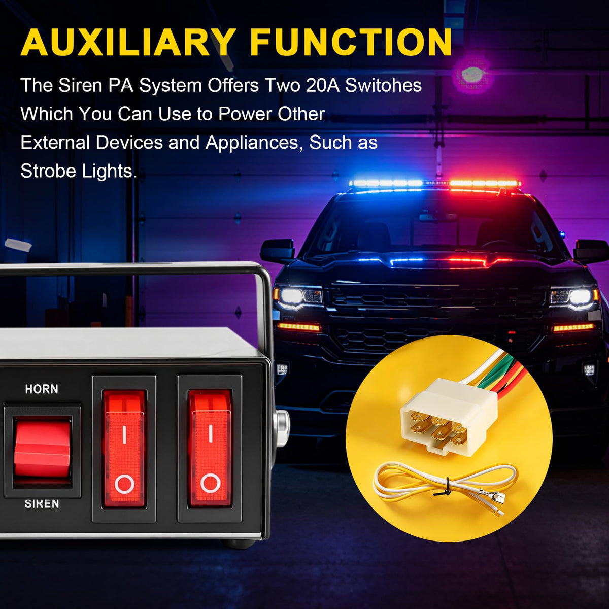 Police Siren PA System with Handheld Mic C752102