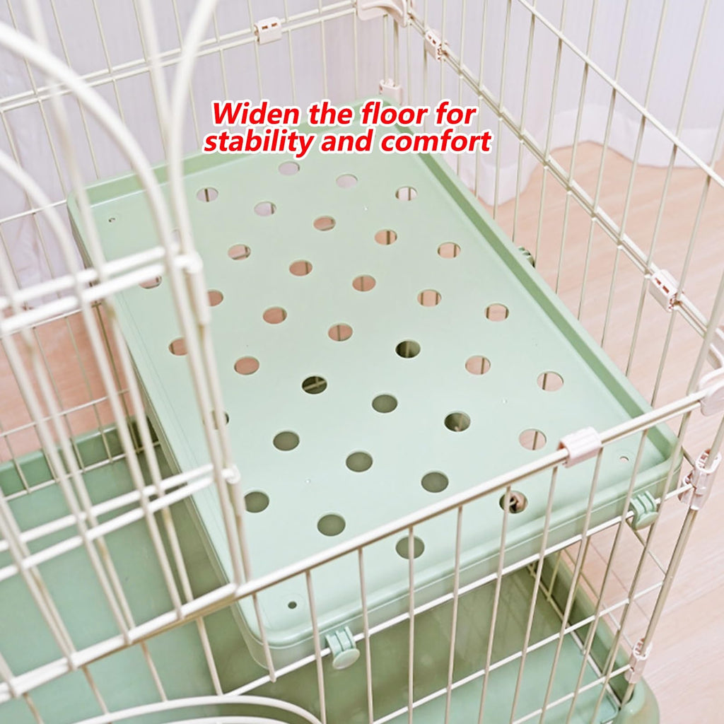 3/4-Tier Wire Cat Cage Playpen Kennel with Hammock and 3 Platforms L16375