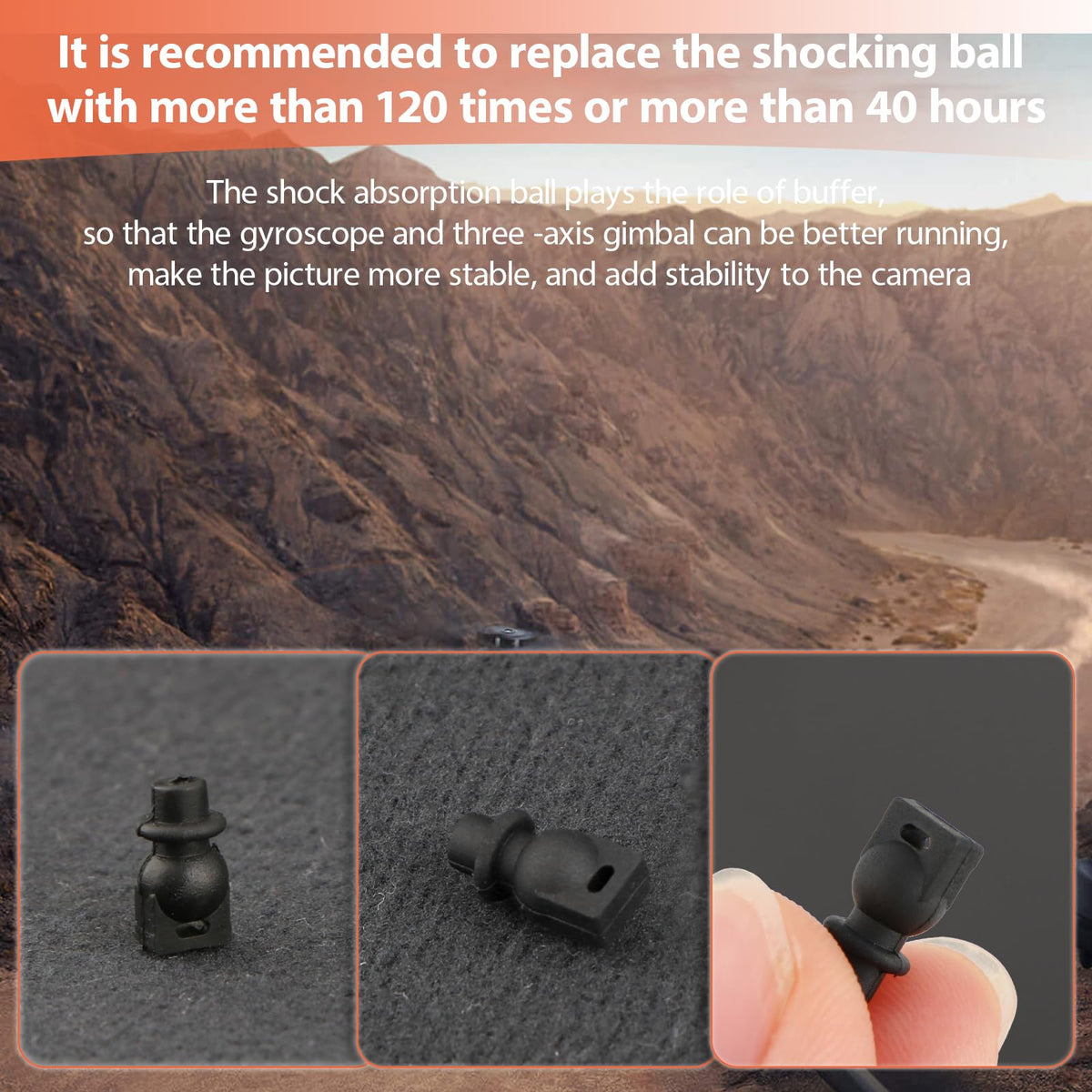 4Pcs Gimbal Shock Absorption Rubber Damper Mounts with Repair Tools G3379