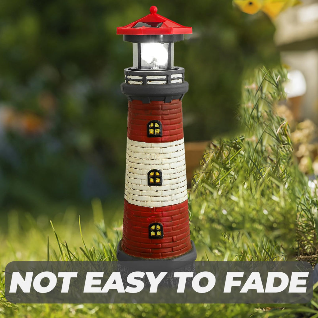 Solar Lighthouse Statue 14.76 Inch O9632