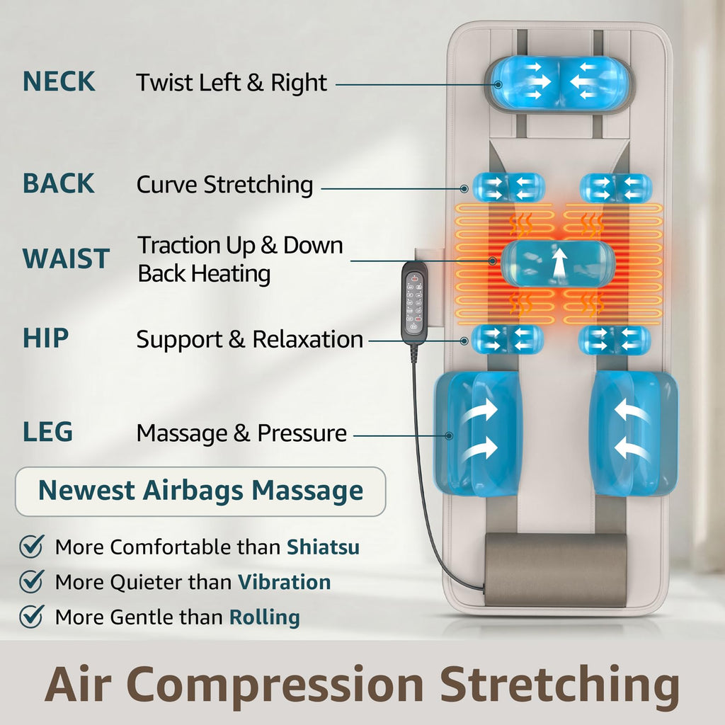 Full Body Massage Mat with Heat, Foldable L735