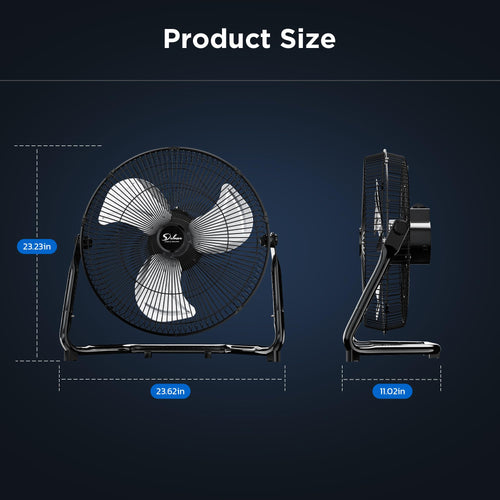 20 Inch 3-Speed High Velocity Metal Floor Fan N478