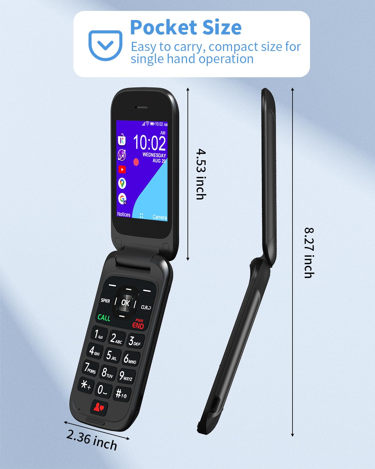 Unlocked 4G Flip Phone with Dual Screen S596066