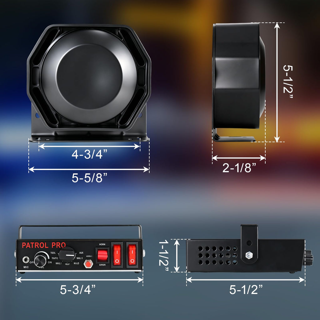 Police Siren PA System with Handheld Mic C752102