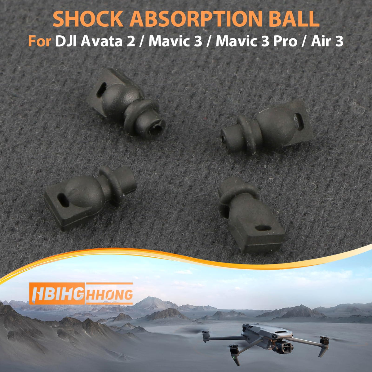 4Pcs Gimbal Shock Absorption Rubber Damper Mounts with Repair Tools G3379