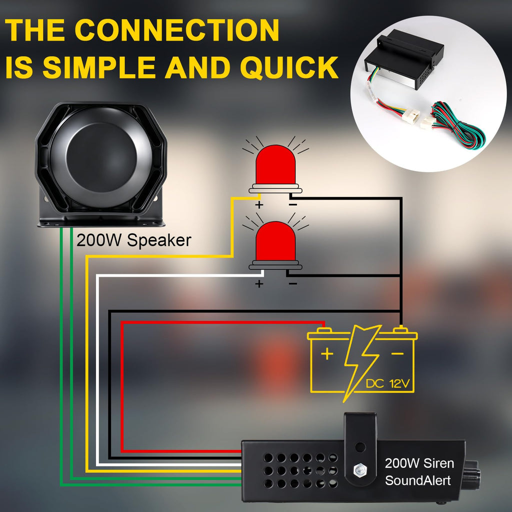 Police Siren PA System with Handheld Mic C752102