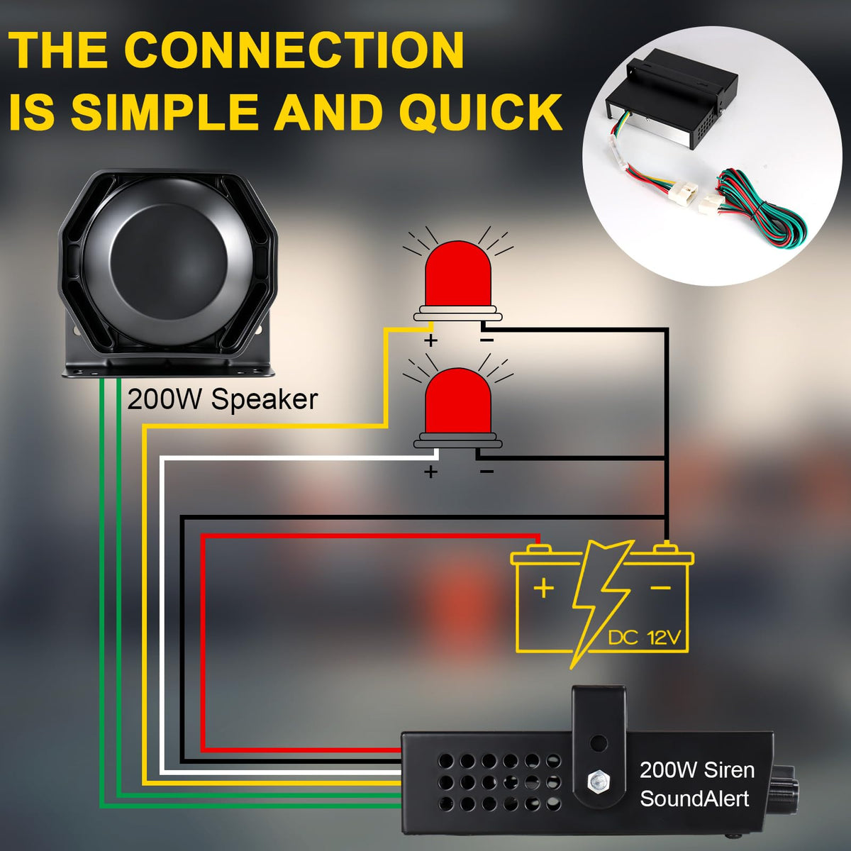 Police Siren PA System with Handheld Mic C752102